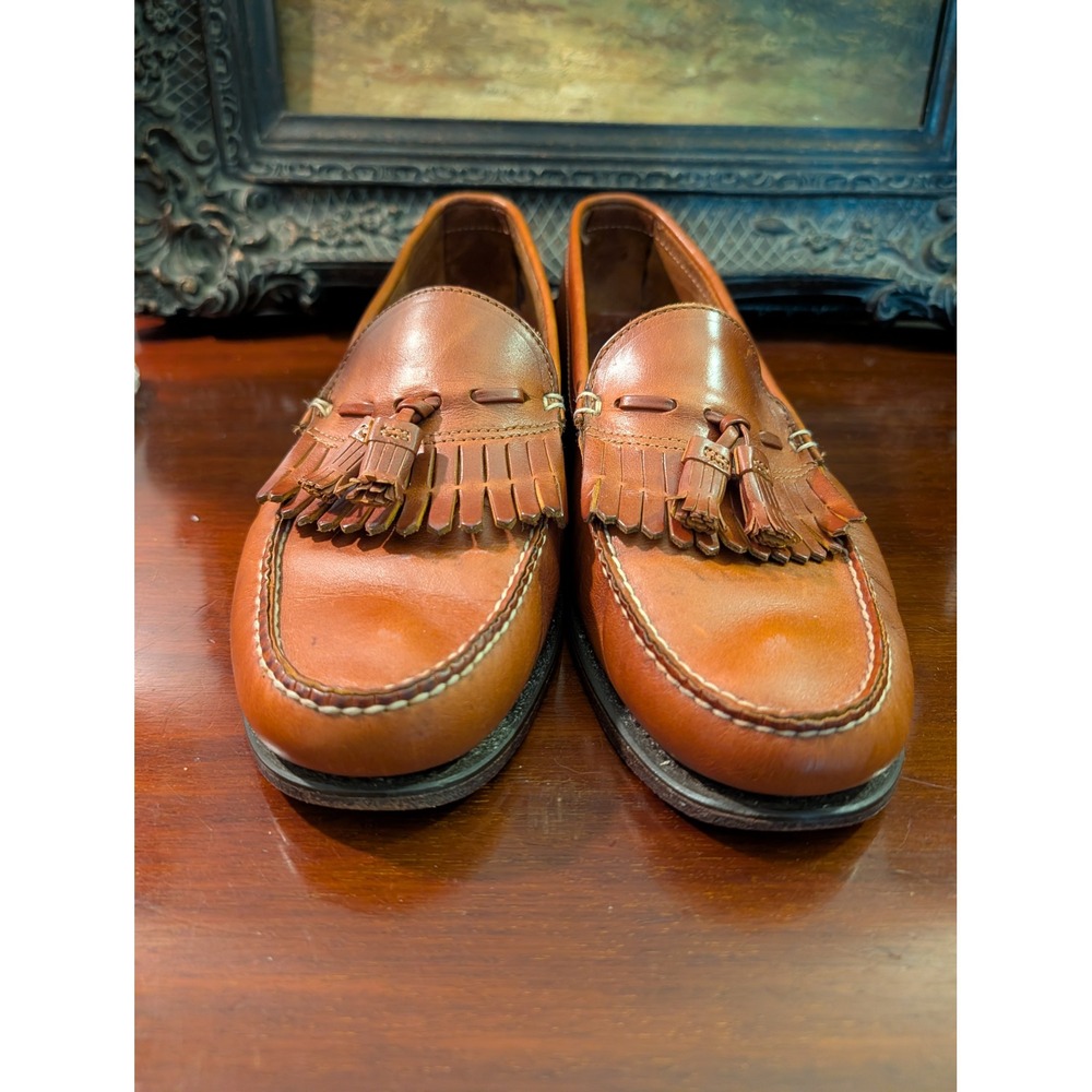 Dexter Mens Brown Leather Tassel Kiltie Loafers Made in USA Sz 13 M Dress Shoes